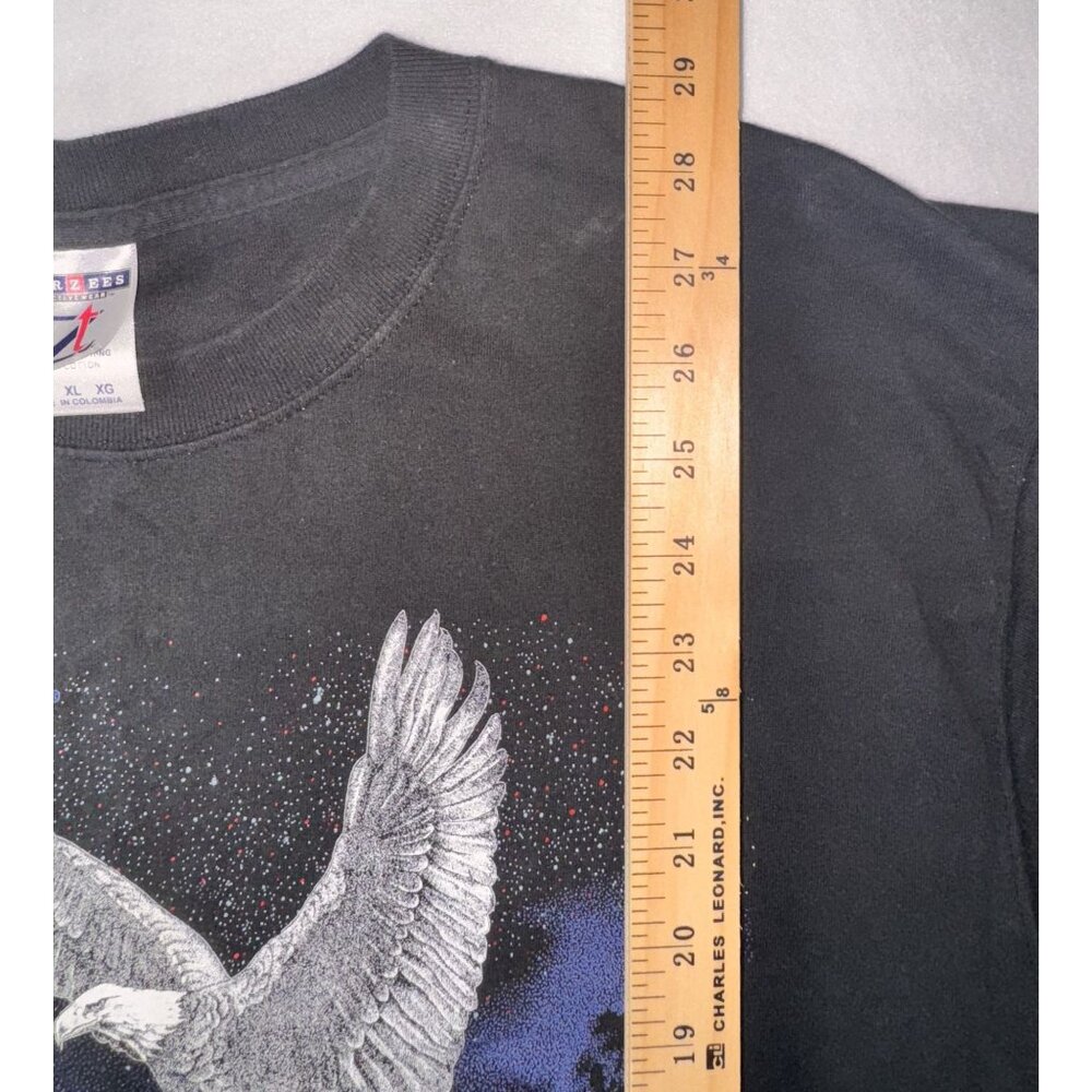 F-15 Jet Graphic Eagle Shirt Sz XL Black Jerzees Vintage 1992 - Picture 7 of 9